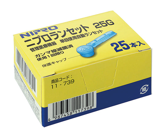 血糖測定器 ニプロフリースタイル 穿刺針 25G 1箱（25本入）　11-739 1箱(25本入)