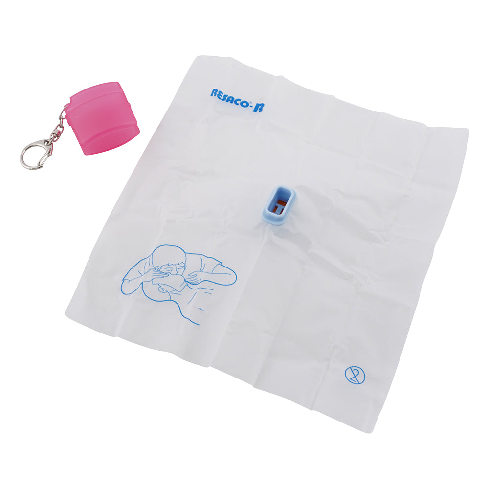 Artificial respiration mouth sheet, Resako RH, pink, Resako RH, pink, 1 sheet