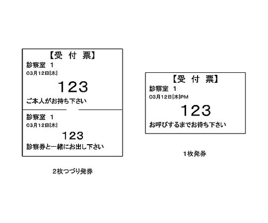 受付票発券機専用記録紙 10巻入　RS58A 1箱(10巻入)