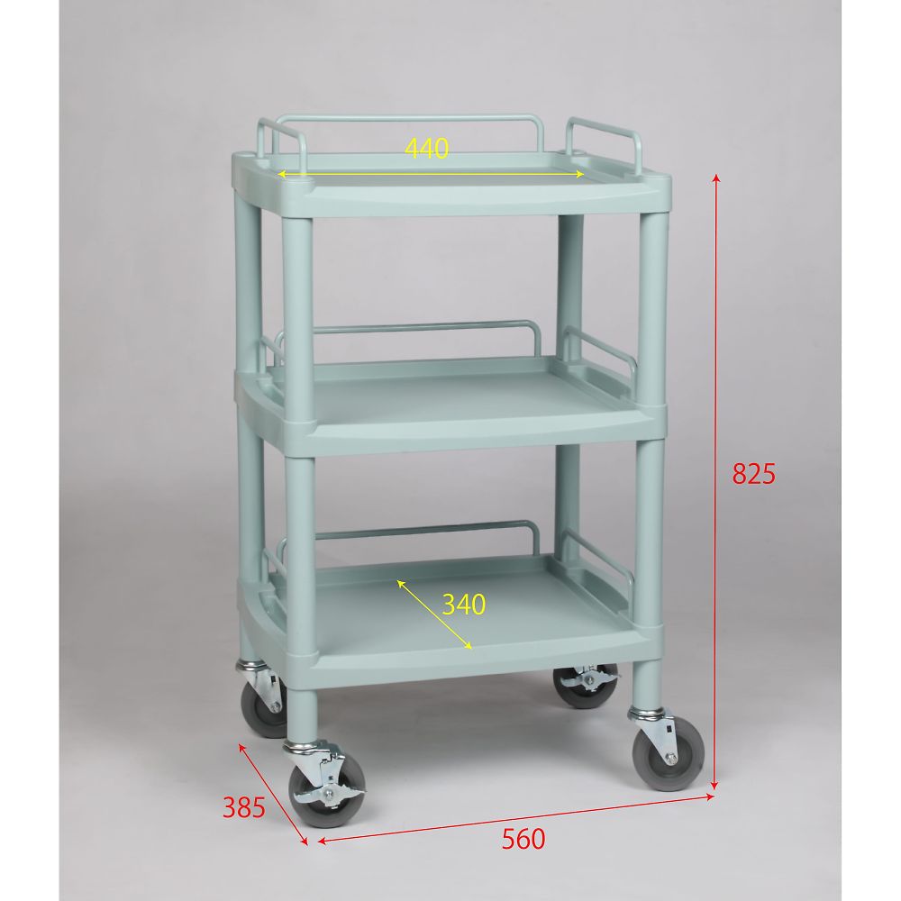 플라스틱 왜건 3단 가드 레일 부착 560×385×825mm Y101F 1대