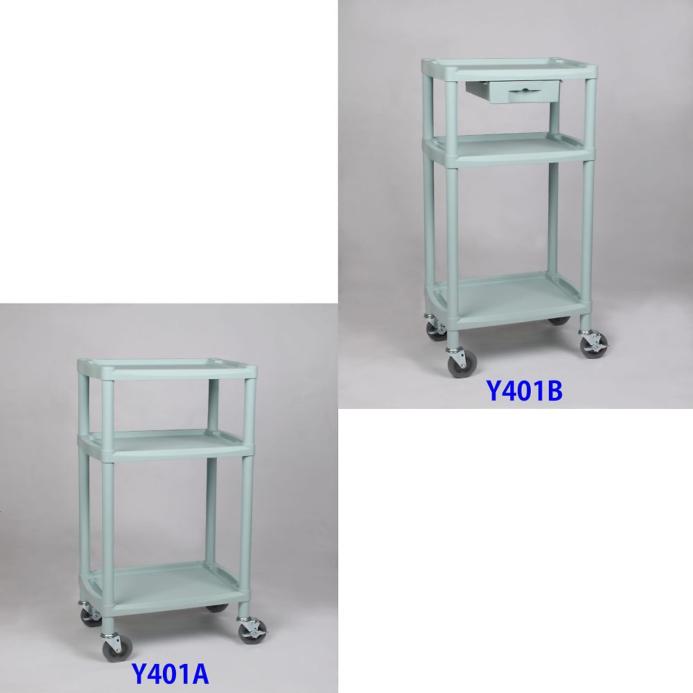 プラスチックワゴン3段　引出し無し　560×385×1105mm　Y401A 1台