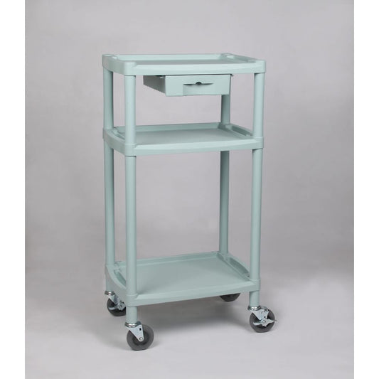 プラスチックワゴン3段　引出し1個付き　560×385×1105mm　Y401B 1台