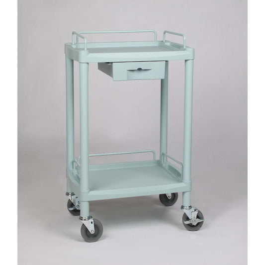 プラスチックワゴン2段 引出し1個付き 560×385×825mm　Y101G 1台