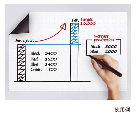 軽量薄型ホワイトボードマグネシート 600×900　LWB-6090K 1枚