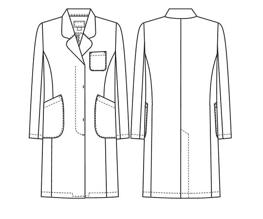 Women's examination gown (single) White/L EM3035 1 piece