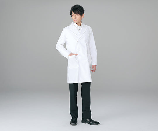メンズ診察衣 （ハーフ丈／W型） ホワイト／L　REP205-10 L 1枚