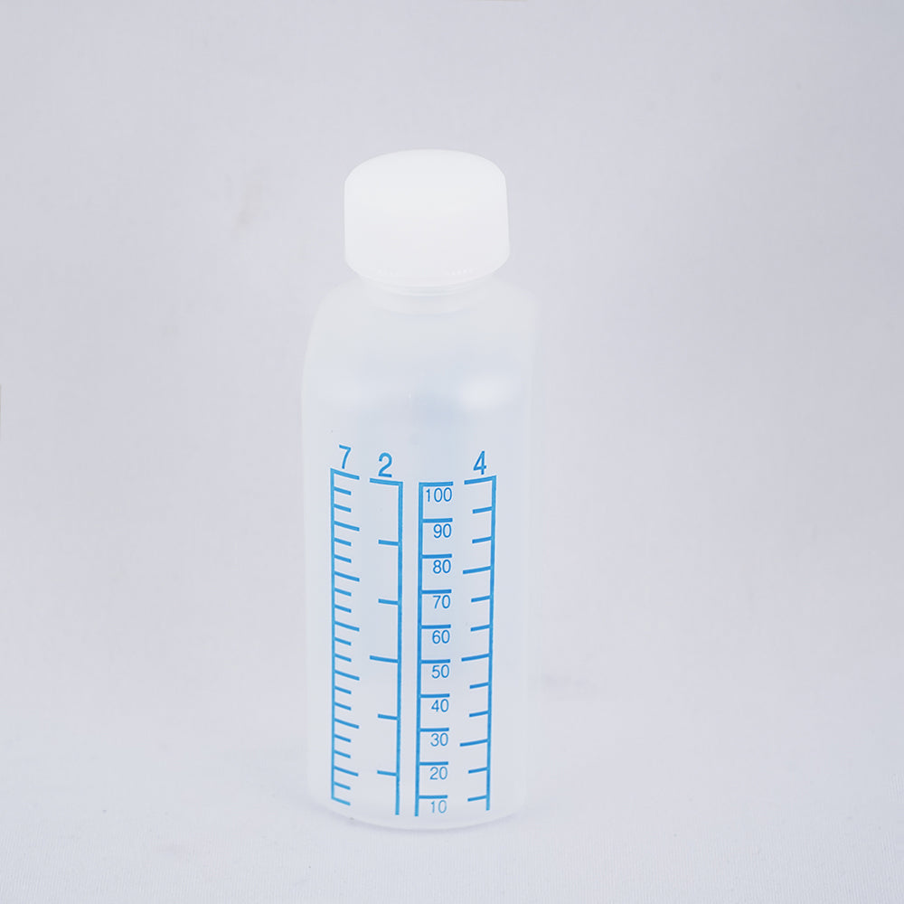 投薬瓶（カラー目盛付）　100mL　未滅菌140本入り 1箱(140本入)