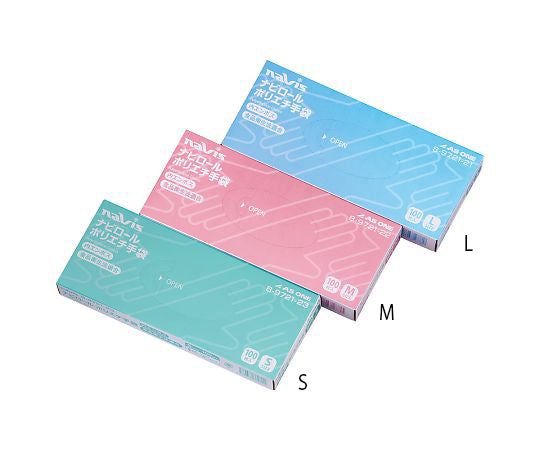 ナビロールポリエチ手袋　内エンボス加工　L　100枚入 1箱(100枚入)