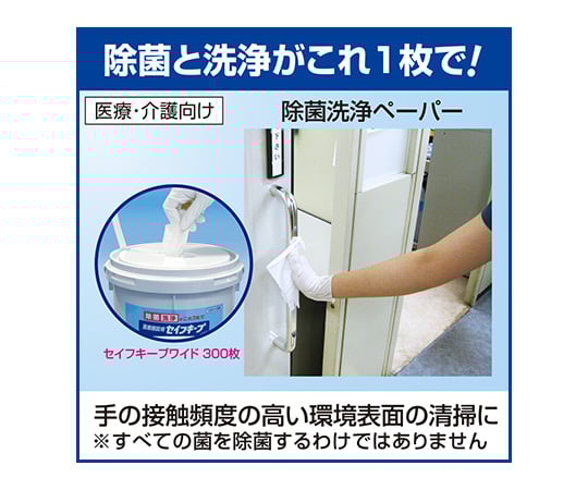 SafeKeep(R) Disinfecting Wipes, 80 pieces, for commercial use, 1 box (80 pieces)