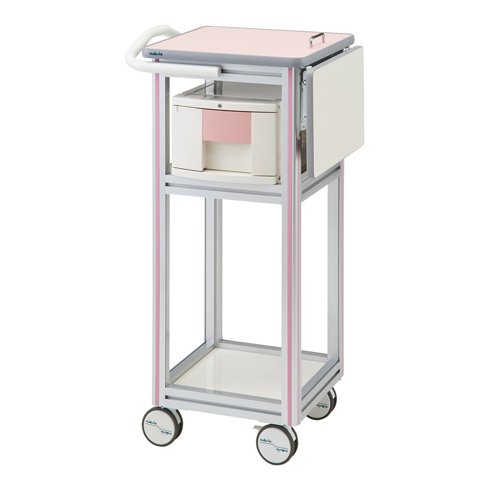 European Cart II (Slim PC Cart) with auxiliary top, 1 drawer, pink, ET-BP, 1 unit