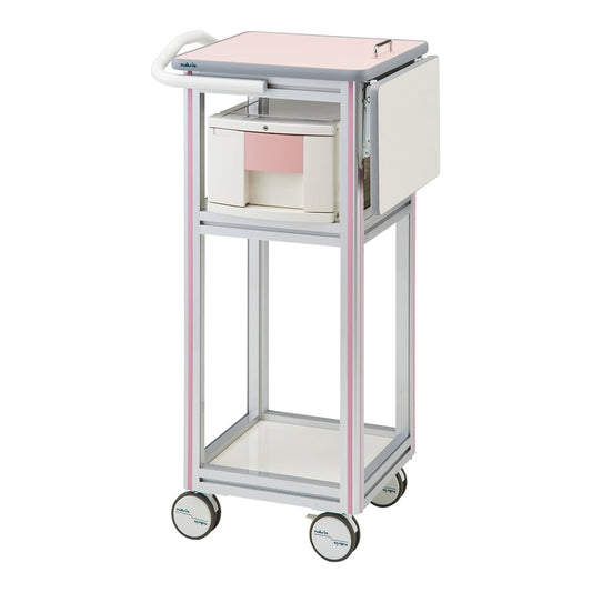 European Cart II (Slim PC Cart) with auxiliary top, 1 drawer, pink, ET-BP, 1 unit