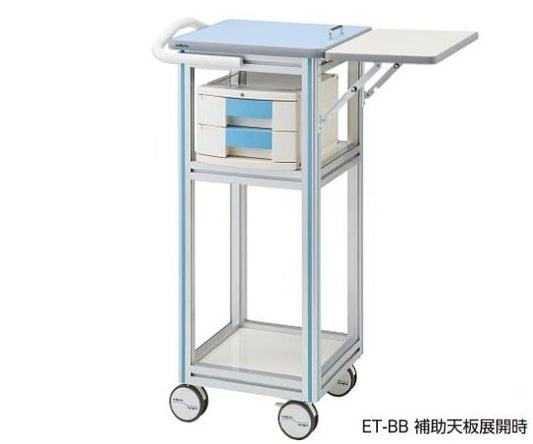 European Cart II (Slim PC Cart) with auxiliary top and 2 drawers, Blue, ET-BB, 1 unit
