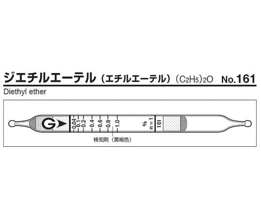 Gas detector tube Diethyl ether 161 1 box