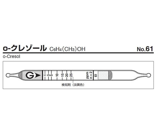 ガス検知管　o-クレゾール　61 1箱