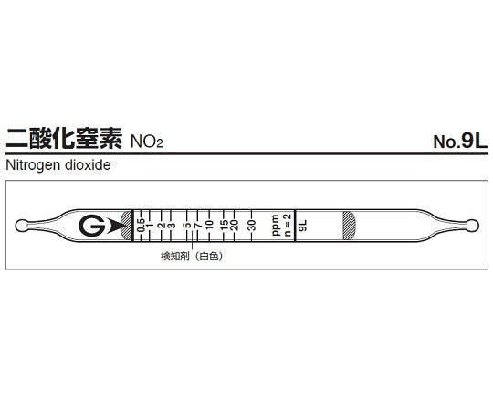 Gas detector tube Nitrogen dioxide 9L 1 box