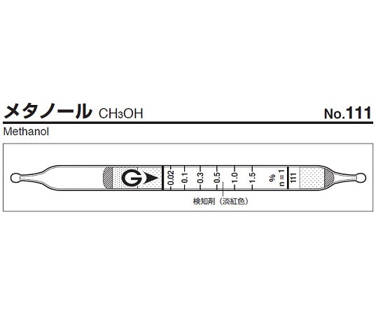 ガス検知管　メタノール　111 1箱