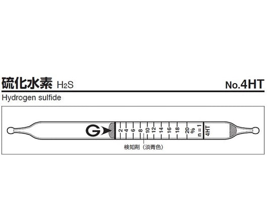 ガス検知管　硫化水素　4HT 1箱