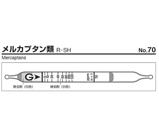 ガス検知管　メルカプタン類　70 1箱