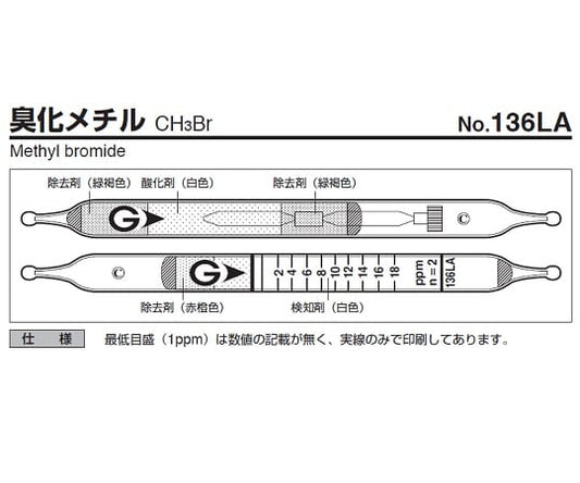 ガス検知管　臭化メチル　136LA 1箱