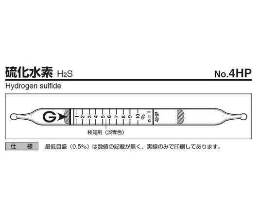 ガス検知管　硫化水素　4HP 1箱