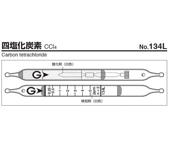 ガス検知管　四塩化炭素　134L 1箱