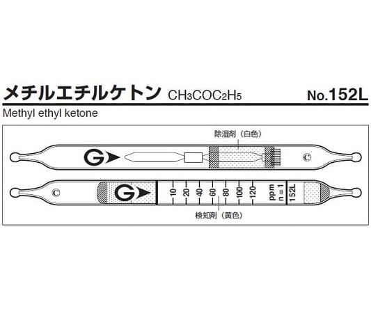 Gas detector tube Methyl ethyl ketone 152L 1 box