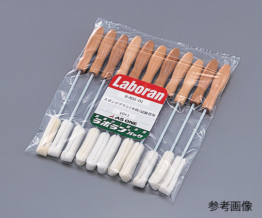 Labolan(R) Sponge Brush (Wooden Handle) for Flasks, 11 Pieces, 1 Bag (11 Pieces)