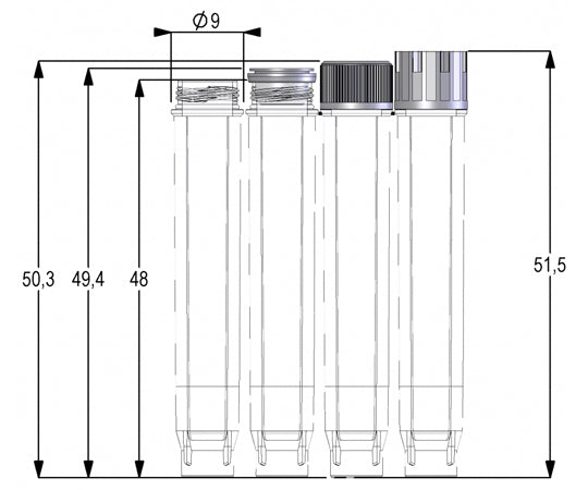 2D 바코드 부착 크라이오 튜브 Hybrid External thread 1.40mL 랙입 W00 타입(측면 백색면 첨부) 1 세트(96개×10 랙입) MP52765-Y20 1 세트(96개×10 랙입)
