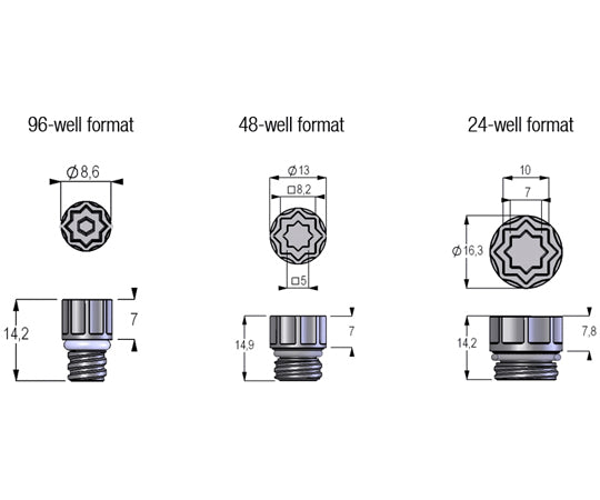 Internal Screw Cap for 96well format Gray Bulk 1 set (960 pieces) MP53120 1 set (960 pieces)