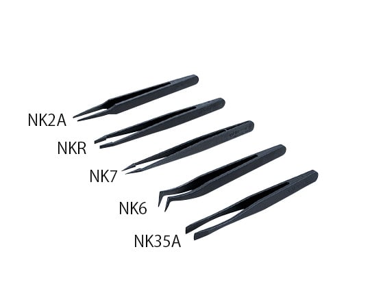 制電ピンセットNK（導電・耐酸・非磁性タイプ）　先端丸型　NK2A 1本