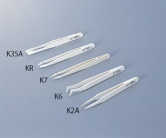 Acid-resistant PBT tweezers K (acid-resistant, non-magnetic type) Rounded tip K35A 1 pc