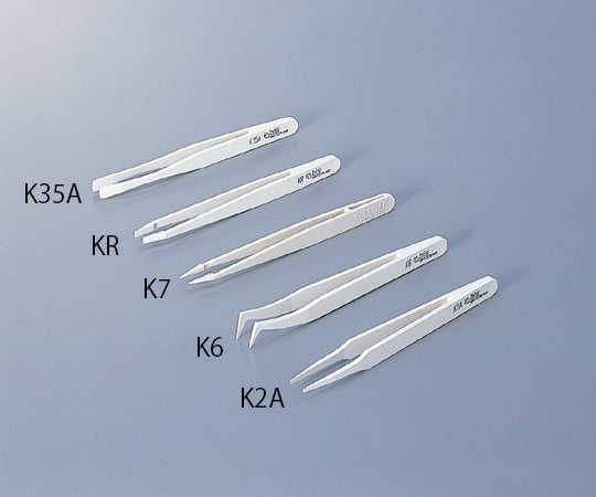 耐酸性PBTピンセットK（耐酸・非磁性タイプ）　先端丸型　K2A 1本
