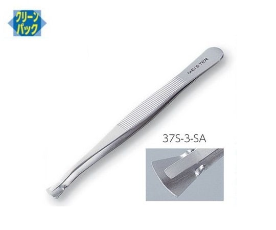 MEISTERピンセット　ウェハー用　幅広　耐酸鋼　37S-3-SA 1本
