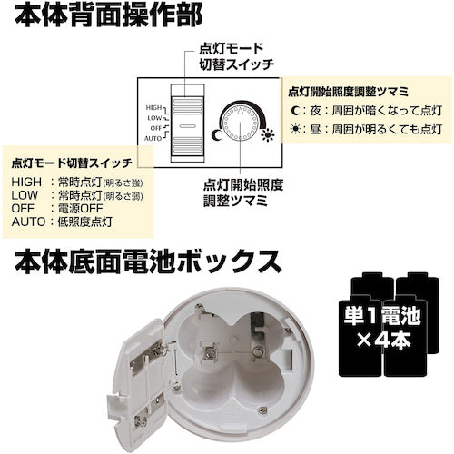 ＥＬＰＡ　もてなしライト・据置（大）　HLH-1202(PW)　1 個