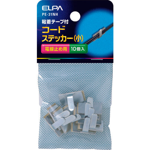 ELPA 코드 스티커 소 실버 PE-31NH 1개