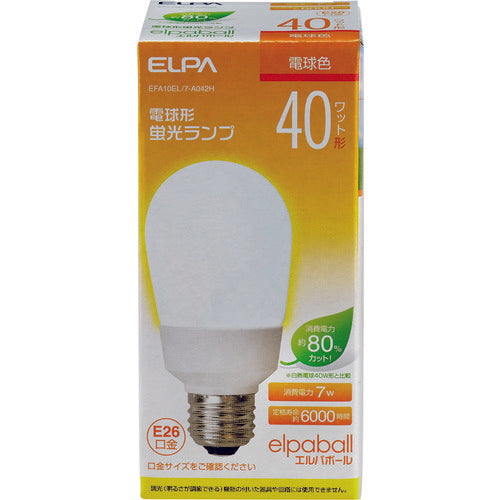 ＥＬＰＡ　電球形蛍光灯Ａ形　４０Ｗ形　EFA10EL/7-A042H　1 個