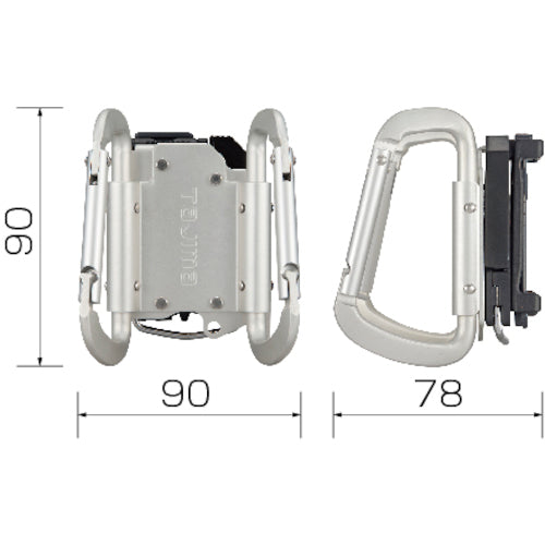 Tajima Detachable Tool Holder Aluminum Double Carabiner Small SFKHA-CSW 1 piece