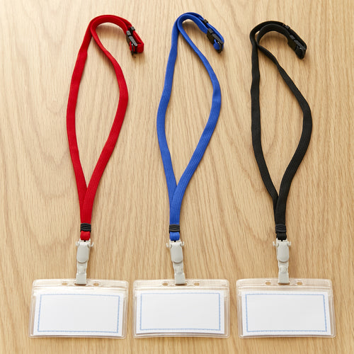 TRUSCO Rotating Name Card Soft Type with Strap 90 x 55 mm (Horizontal Business Card) Black TTNF-L32-BK 1 pc