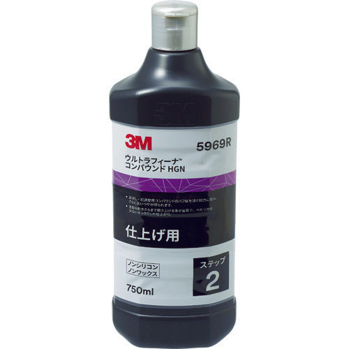 ３Ｍ　ウルトラフィーナ　コンパウンド　ＨＧＮ　５９６９Ｒ　仕上げ用　液状　７５０　5969R　1本