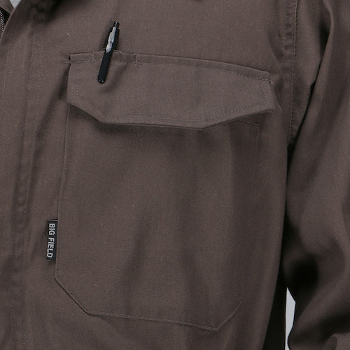 カジメイク　ＴＣ長袖つなぎ服　ネイビー　５Ｌ　6709-55-5L　1着