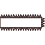 TRUSCO Metalworking File with Wooden Handle, Flat, Coarse, Blade Length 150, THI150-01-S, 1 Piece