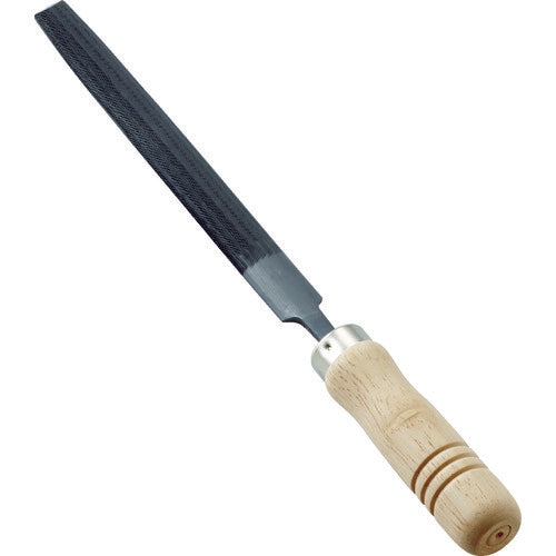 TRUSCO Metalworking File with Wooden Handle, Semi-Circular, Medium, Blade Length 150, THA150-02-S, 1 Piece