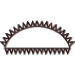 ＴＲＵＳＣＯ　鉄工用ヤスリ　木柄付　半丸　中目　刃長１５０　THA150-02-S　1 本