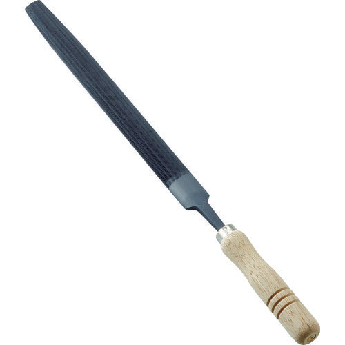 TRUSCO Metalworking File with Wooden Handle, Semi-Circular, Medium, Blade Length 300, THA300-02-S, 1 Piece