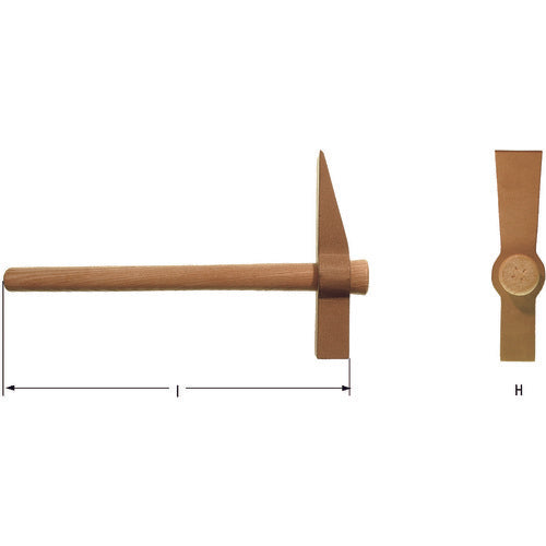 Ａｍｐｃｏスイス　防爆ハンマー　煉瓦　頭長１６５ｍｍ　頭径２５ｍｍ　質量７８９ｇ　FN0600B　1 本