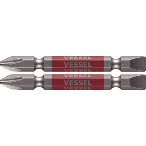 VESSEL 강채 비트 2개 세트 (양두 콤비) +2/-6×65mm GS142665 1 PK