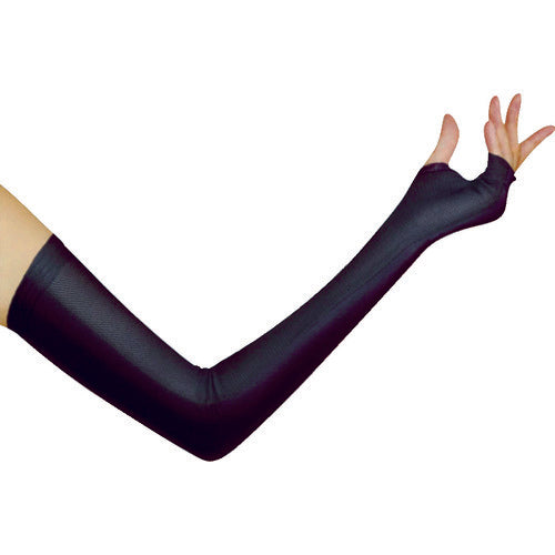 おたふく　ＢＴ冷感　パワーストレッチレディースアームカバー　メッシュ　ブラック　JW-616-BK　1 双