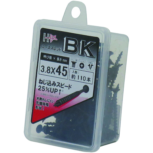 DAIDOHANT HC 코스 스레드 BK 3.8X45 110개입 10176792 1PK