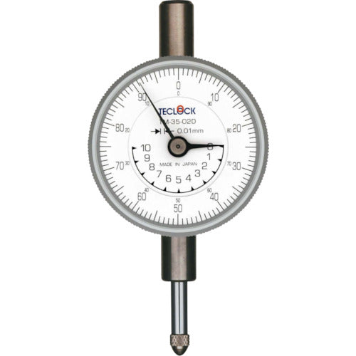Tecrock Small Dial Gauge Measurement Range 0-10mm TM-35-02D 1 pc