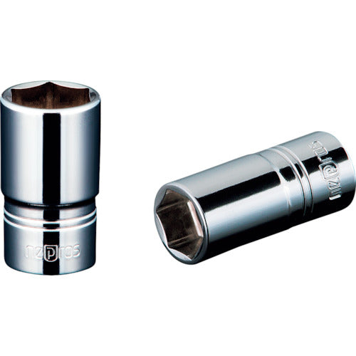 nepros 6.3 sq. semi-deep socket (hexagonal) Diagonal dimension 13 Total length 32 NB2M-13 1 piece